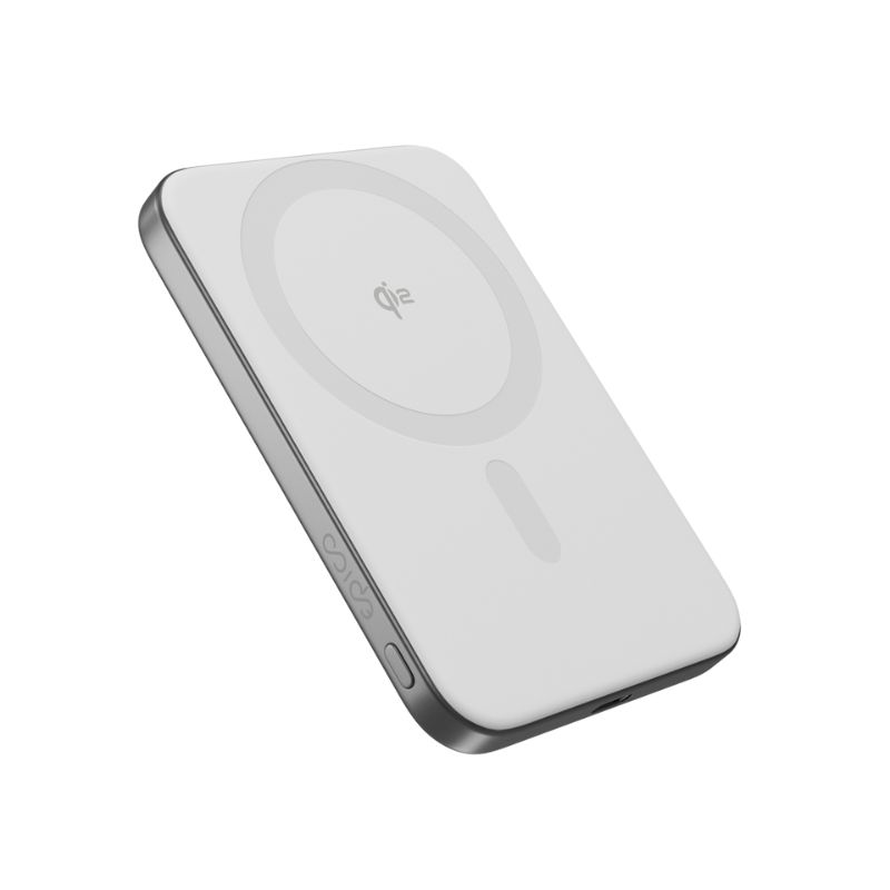 Epico UltraPack Qi2 Slim 5000mAh Alu Mag+ Wireless Power Bank EM51 | Silver | Wireless Charging 15W for iPhone and Android