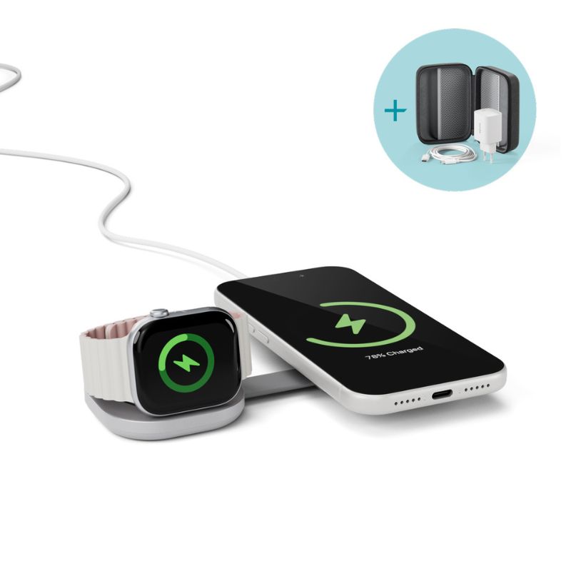 36080-epi-ph-ef35-sil-eu_1_online Epico UltraBase Qi2 25W 3in1 Fold Metal Mag+ Wireless Charger EF35 | Silver | Protective & Travel Pouch Included