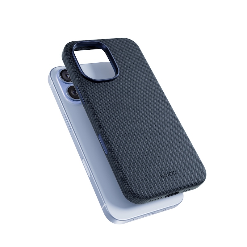 Epico SolidWoven Pro Mag+ Case | iPhone 17 | Qi2 & MagSafe Compatible | Blue | Raised Edges & Camera Frame