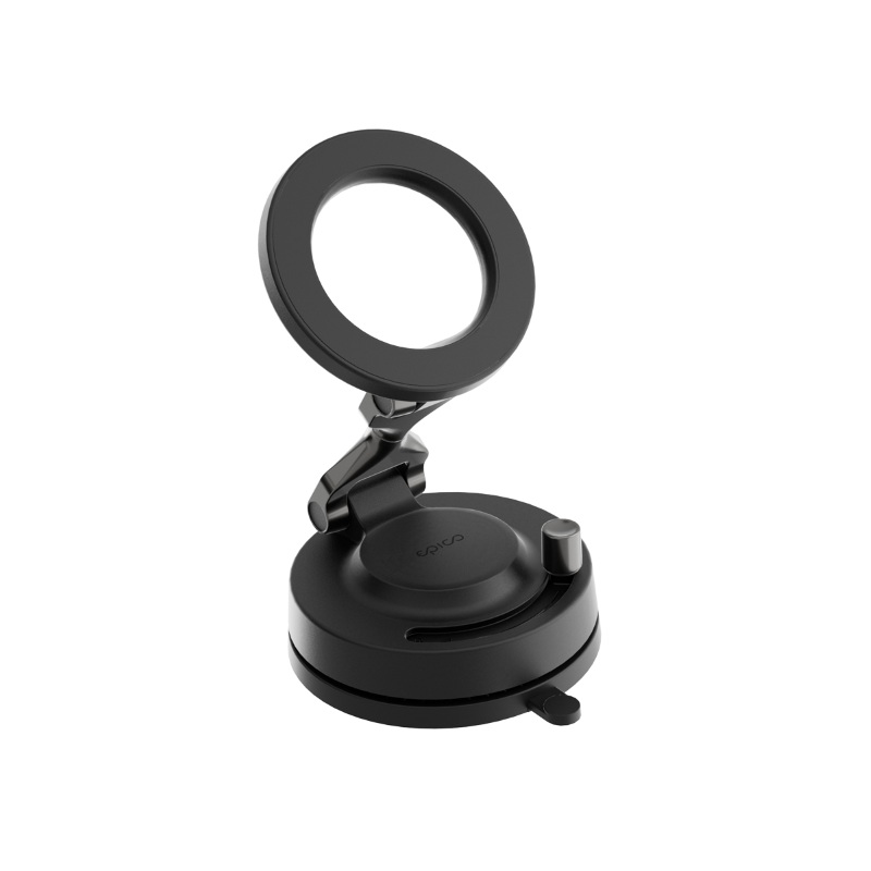 Epico Mag+ Suction Phone Holder for Car and Smooth Surfaces | Black | Strong Magnetic Attachment | 180° Adjustable Arm