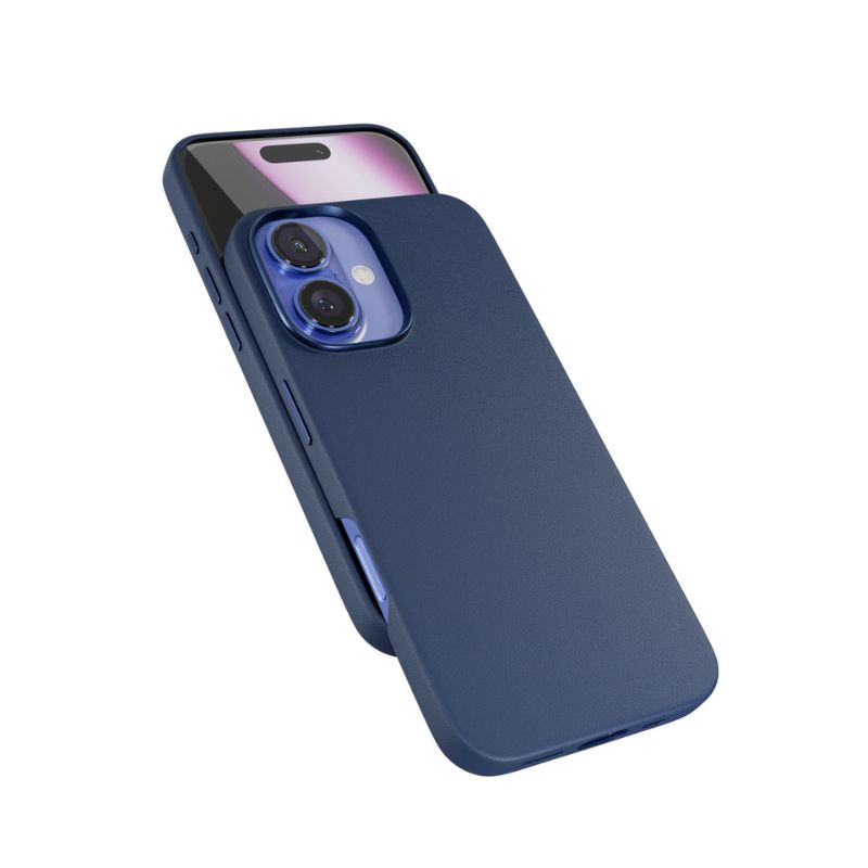 Epico Mag+ Leather Case iPhone 16 Plus - modrá