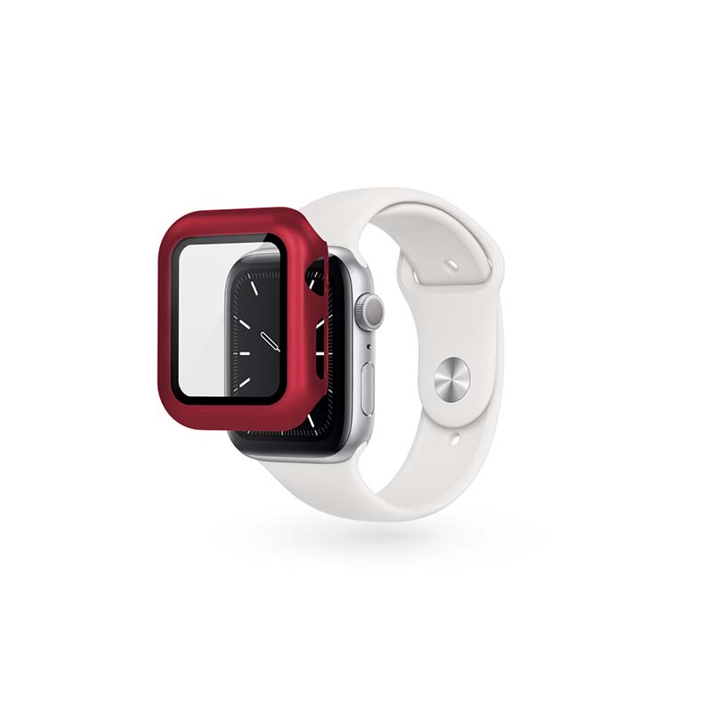 NEW: EPICO GLASS CASE APPLE WATCH 4/5/6/SE (44 mm) - červená