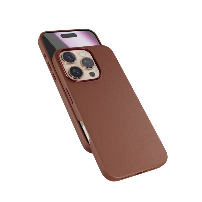 Epico Mag+ Leather Case iPhone 16 Pro - hnědá