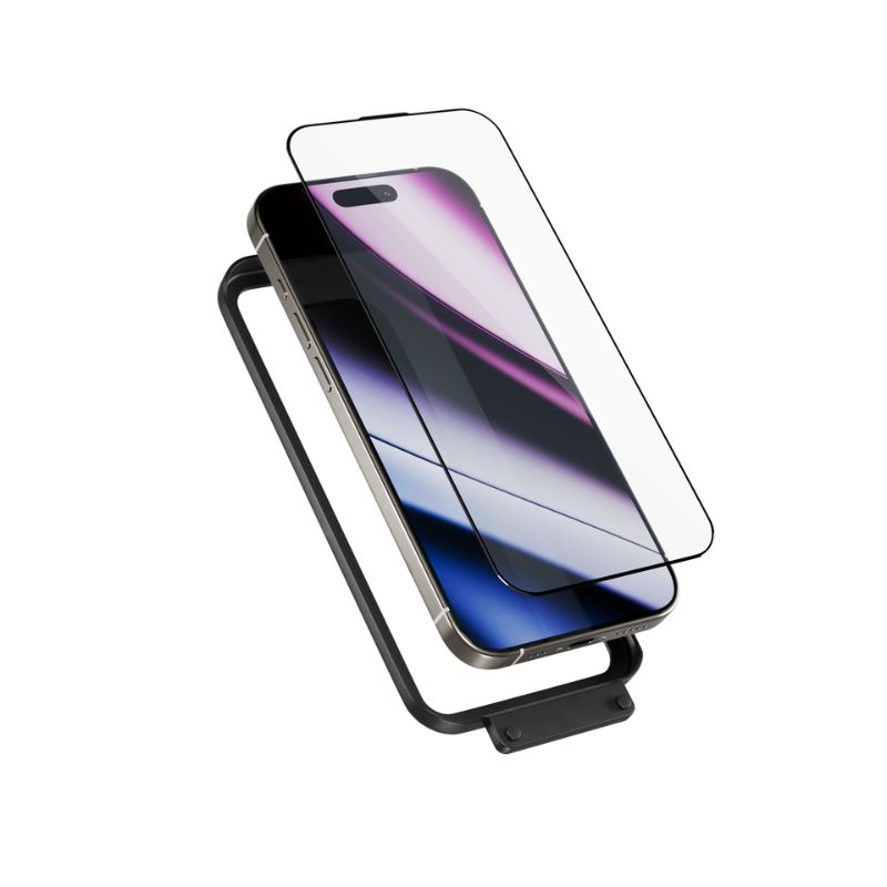 31914-epi-ph-sp50_ip16_1 Epico Hero Glass 3D for iPhone 16 Pro Max with install frame