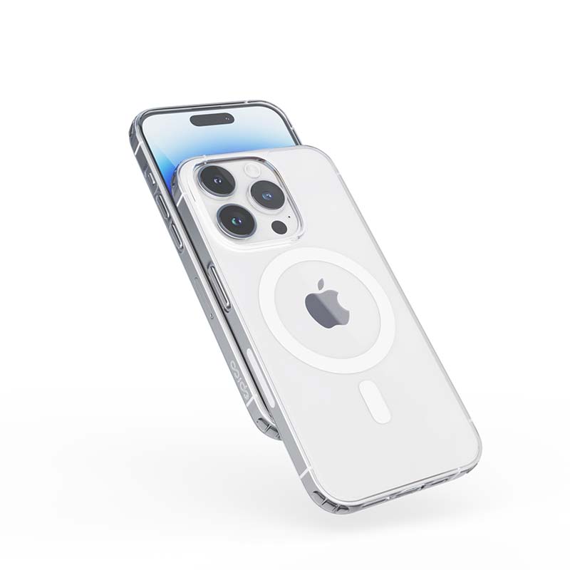 EPICO Resolve Case Magnetic - MagSafe Compatible iPhone 14 Pro - transparentní