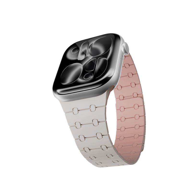35294-epi-ph-ws01-mag-aw11-star-1 Epico Magnetic+ Silicone řemínek pro Apple Watch SE (40mm)/Series 1-9 (38/40/41mm) 10-11 (42mm) - hvězdně bílá