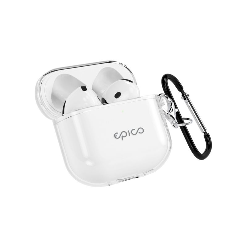 32813-epi-ph-c47_ap4_1 Epico Transparent Cover Airpods 4 - bílá transparentní