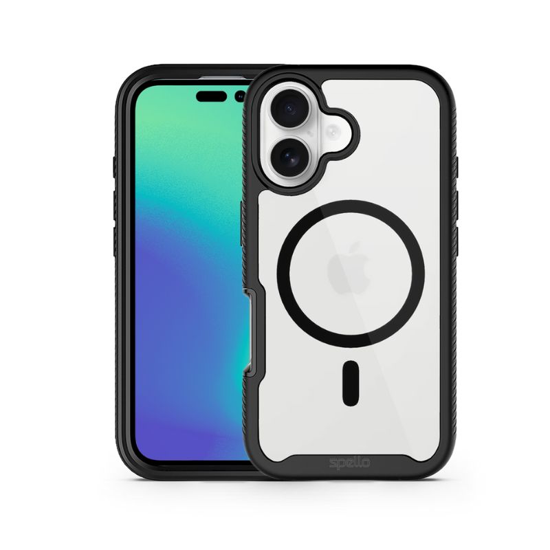 Spello Mag+ Rugged Case iPhone 16 - černá