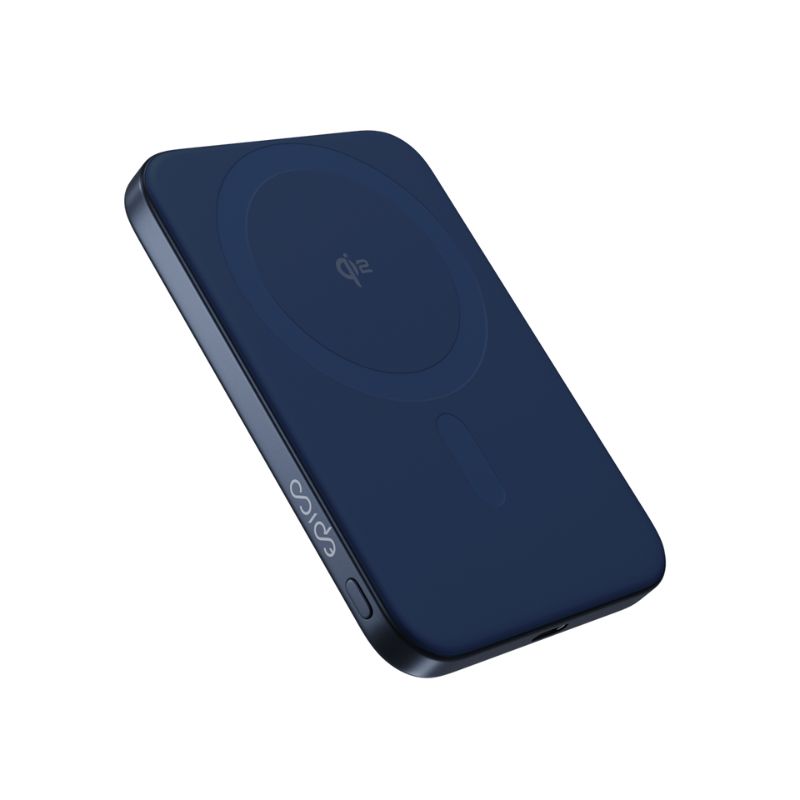Epico UltraPack Qi2 Slim 5000mAh Alu Mag+ Wireless Power Bank EM51 | Deep Blue | Wireless Charging 15W for iPhone and Android