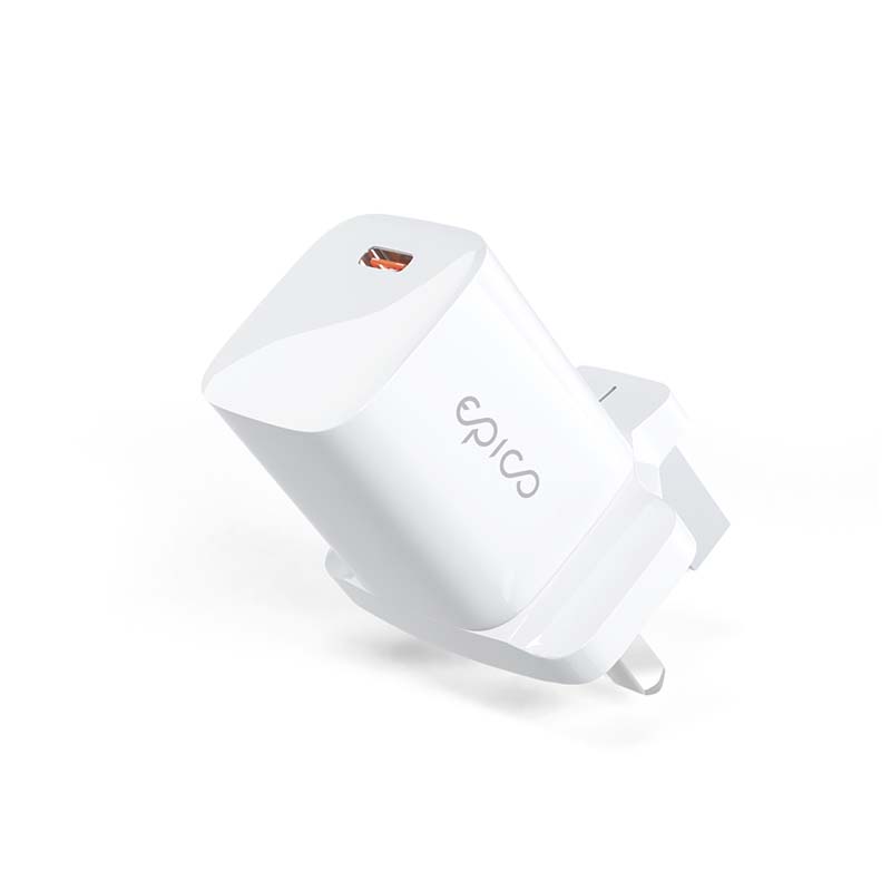 EPICO 30W GaN Charger with UK plug - bílá