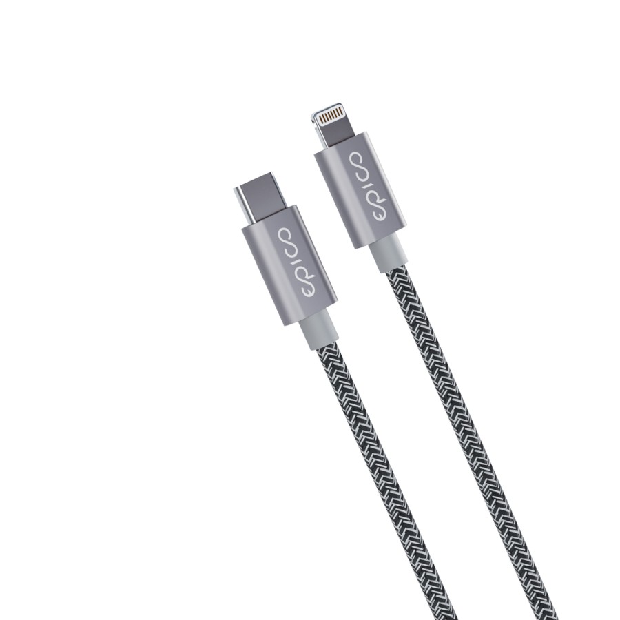 EPICO NYLON BRAIDED CABLE C to Lightning 1.8m 2020 - space grey