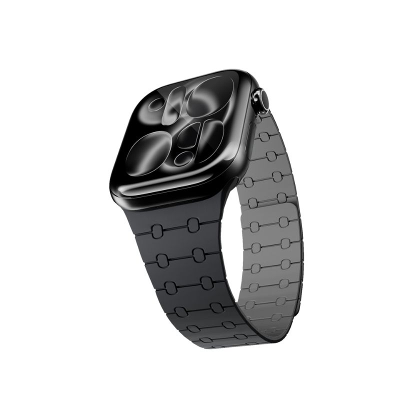 35288-epi-ph-ws01-mag-aw11-bla-1 Epico Magnetic+ Silicone řemínek pro Apple Watch SE (40mm)/Series 1-9 (38/40/41mm) 10-11 (42mm) - černá
