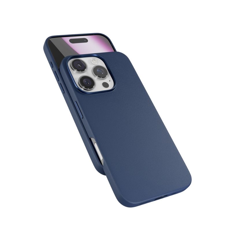 Epico Mag+ Leather Case iPhone 16 Pro - modrá