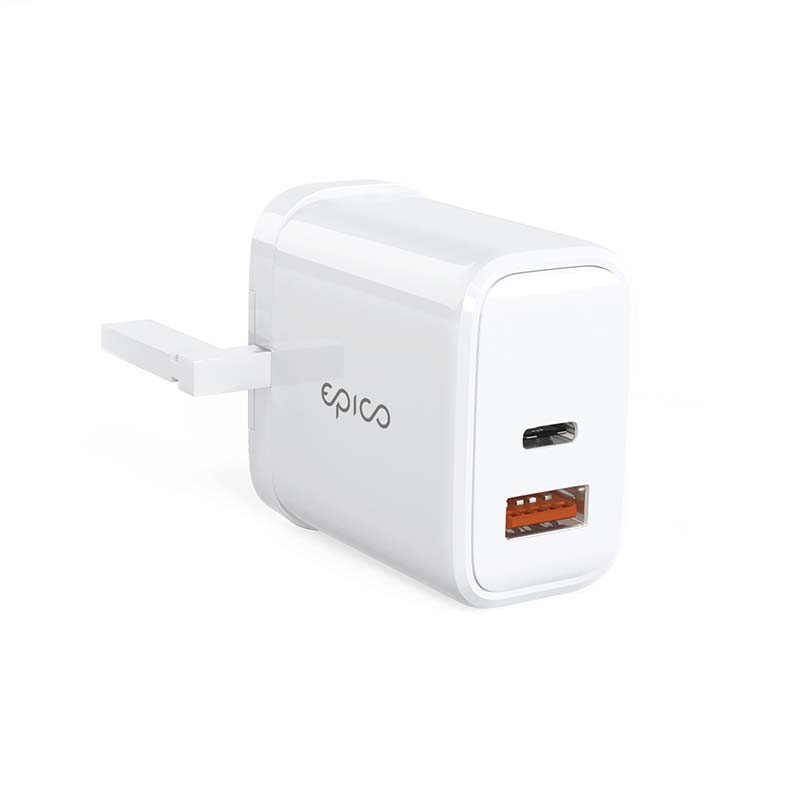 EPICO 65W GaN Charger with UK plug - bílá