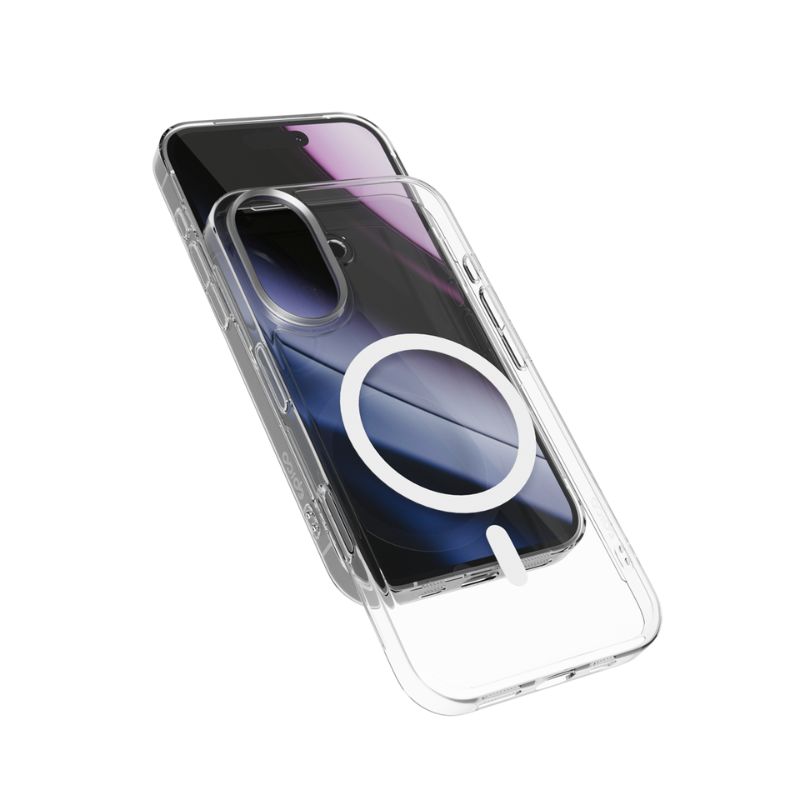 Epico SlimGlass Pro Mag+ Case | iPhone 17 | Transparent/White | Qi2 & MagSafe Compatible